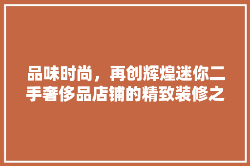品味时尚，再创辉煌迷你二手奢侈品店铺的精致装修之路