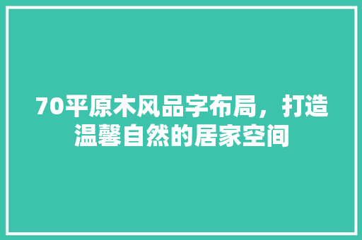 70平原木风品字布局，打造温馨自然的居家空间