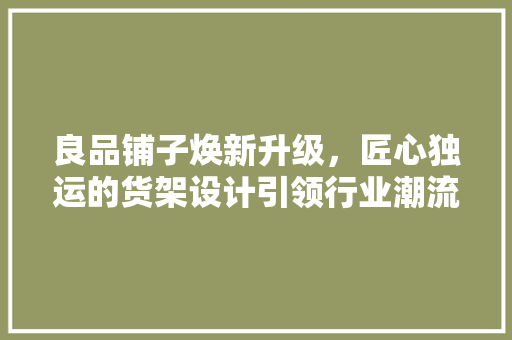 良品铺子焕新升级，匠心独运的货架设计引领行业潮流  第1张